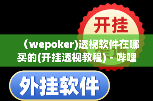 （wepoker)透视软件在哪买的(开挂透视教程) - 哔哩