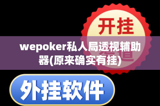 wepoker私人局透视辅助器(原来确实有挂)