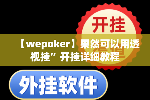 【wepoker】果然可以用透视挂”开挂详细教程