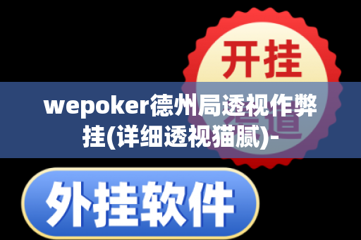 wepoker德州局透视作弊挂(详细透视猫腻)-