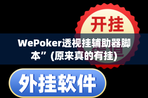 WePoker透视挂辅助器脚本”(原来真的有挂)